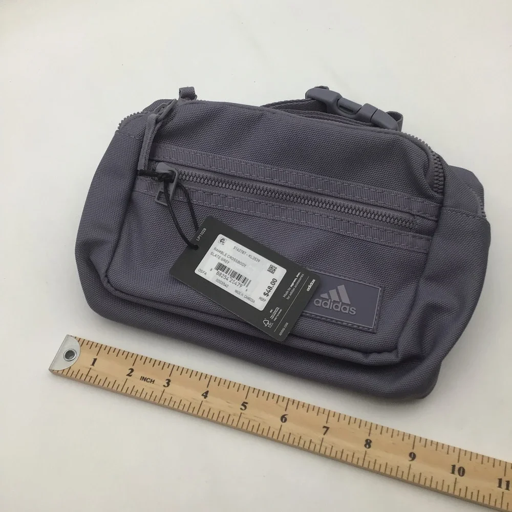Adidas Ramble Crossbody Bag Fanny Pack Slate Grey KL3539 NEW